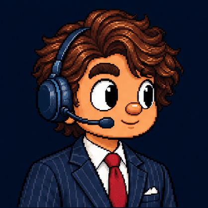 Animated sequence of 9 pixel-art Broker portraits